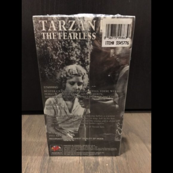 Tarzan The Fearless Hollywood Classics Collectors Edition VHS Tape SEALED - Picture 3 of 5